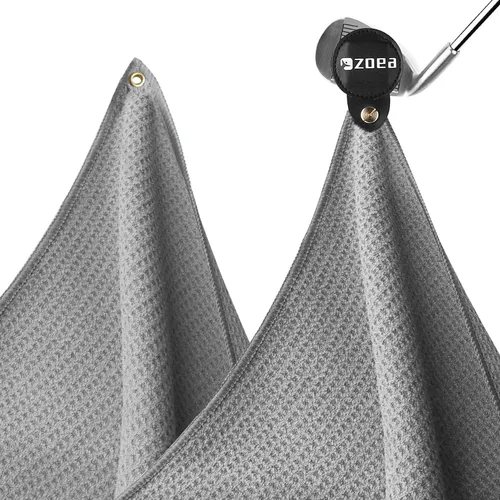 Vista 9 de ZOEA Toalla magnética, clip magnético para toalla de golf, tela de microfibra con patrón de gofre, imán de fuerza industrial para un fuerte agarre a