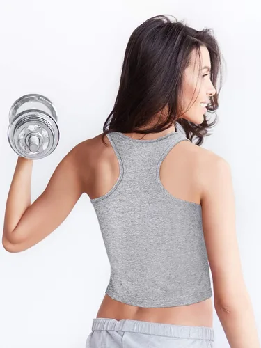Vista 2 de Boao 4 camisetas básicas sin mangas de espalda cruzada para mujer