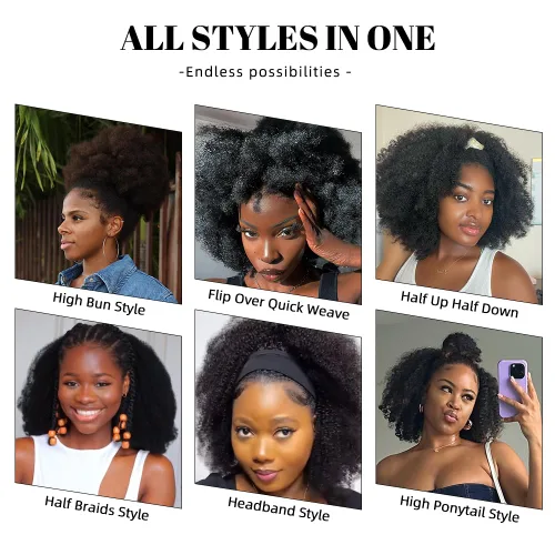 Vista 7 de Peluca negra Kinkycurly con borde 4C, cabello humano 4x4 HD encaje afro rizado cierre peluca para mujeres negras encaje precortado sin pegamento