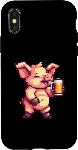 Vista 5 de iPhone 12 mini Pig Beer Party Comic Gamer Case
