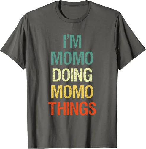 Vista 85 de I'M Momo Doing Momo Things - Camiseta de regalo con nombre personalizado, Negro, S