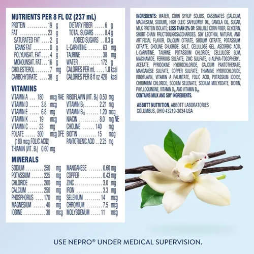 Vista 7 de Nepro Liquid Nutrition, vainilla casera, botellas de plástico de 8 onzas (paquete de 24)