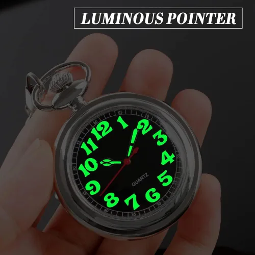 Vista 7 de Reloj de bolsillo clásico para hombre, relojes de bolsillo con cadena para hombres