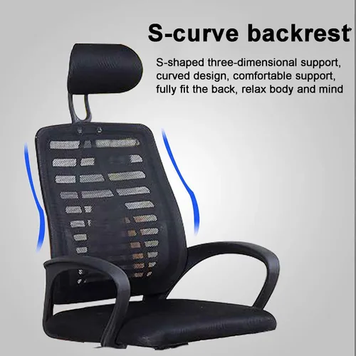 Vista 2 de Ergonomic Computer Chair Gaming Chair with Headrest and Lumbar Support, High Back Mesh Desk Chair Swivel Executive Chair for Home Office Study Pink