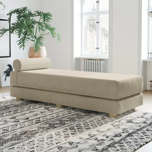 Vista 23 de Jaxx Alon Daybed - Tumbona plegable con colchón de espuma viscoelástica de primera calidad, tamaño Queen, fabricado en los Estados Unidos