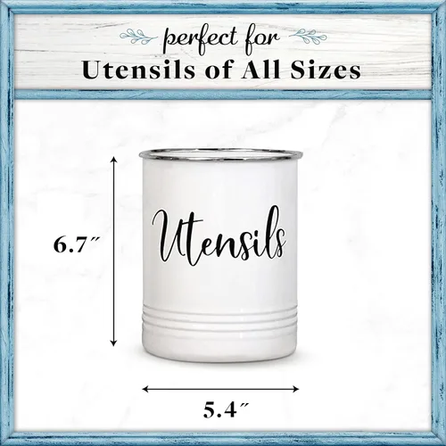 Vista 3 de Home Acre Designs - Soporte para utensilios, Blanco