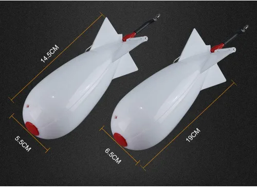 Vista 7 de Arinda Pesca Spomb forma de cohete Spod Alimentadores de pesca Float Bait Holder Tackle Tool Accesorios