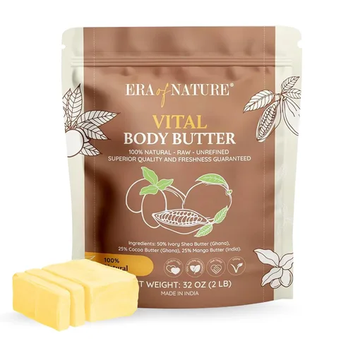 Vista 8 de Era of Nature Manteca de Cacao Cruda – 100% Pura y Sin Refinar, Cacao Prensado en Frío – Para Cuidado de la Piel y del Cabello DIY – Hidratación