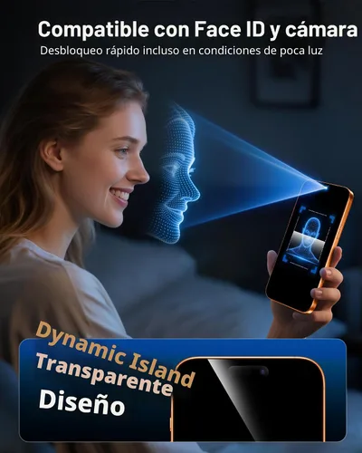 Vista 7 de Mkeke Protector de pantalla de privacidad para iPhone 17 Pro, 3 unidades, vidrio templado 9H+ [protección contra caídas de grado militar de 16 pies]
