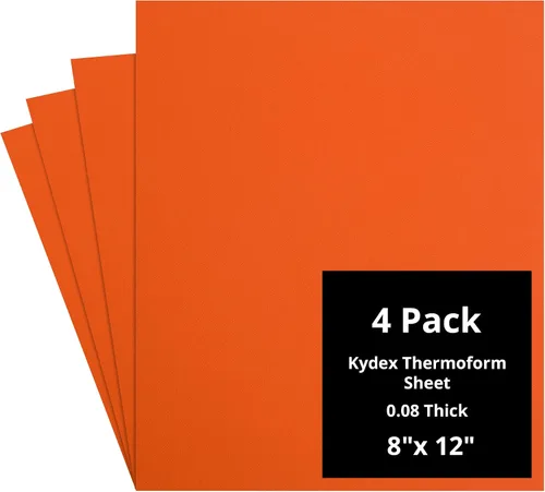 Vista 86 de Kydex Sheets - Solid Color DIY Kit for Crafting Holsters, Sheaths, and Mag Pouches - (8x8, 8x12, 12x12), Premium Thermoform Sheets - Thick, Durable