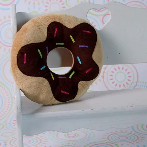 Vista 8 de Snuggle Stuffs Sprinkles Donut - Almohada de felpa de 14 pulgadas (chocolate)