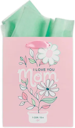 Vista 14 de Christian Art Gifts Bolsa de Regalo Retrato con Etiqueta y Juego de Papel de Seda para Mujeres: Quédate Quieta y Conoce - Salmo 46:10 Versículo