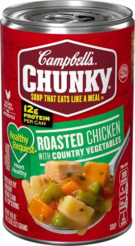 Vista 16 de Campbell’s Chunky Sopa, Healthy Request Pollo y Salchicha Gumbo, lata de 18.8 Oz