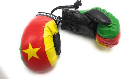 Vista 2 de Mini guantes de boxeo para colgar en el espejo del coche (Camerún)