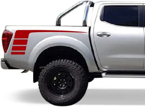 Vista 5 de Adhesivo adhesivo de vinilo para cama de hockey compatible con Nissan Navara NP300 (Negro)