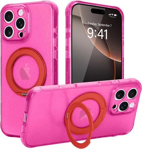 Vista 35 de Funda para iPhone 16 Pro Max, compatible con Magsafe, color negro
