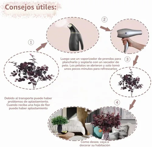 Vista 5 de 3 piezas de plantas artificiales de seda, hojas de eucalipto de 29 pulgadas, ramas de eucalipto, decoración de arreglos florales, plantas