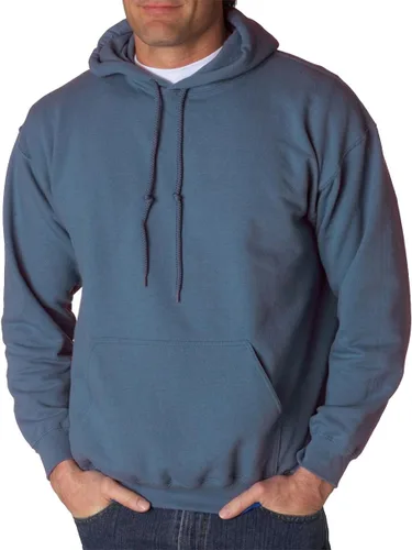 Vista 49 de Gildan - Sudadera con capucha para hombre, mezcla pesada, cordón de ajuste, Rosa de seguridad
