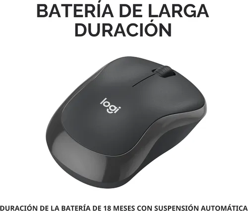 Vista 4 de Logitech Ratón inalámbrico Bluetooth silencioso compacto M240 - Grafito