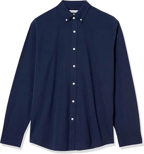 Vista 6 de Tienda Essentials - Camisa de tela oxford de manga larga ajuste regular para hombre