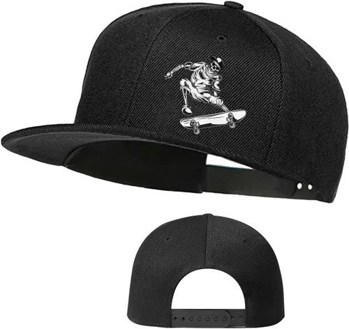 Vista 12 de Sombrero de patineta Snapback para hombre, sombreros de visera plana para niño, gorra de béisbol ajustable para adolescentes, deportes de hip hop