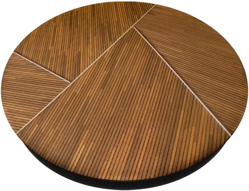Vista 2 de Patrón de madera de bambú con ángulos marrones de madera de grano – PopSockets Grip y soporte para teléfonos y tabletas