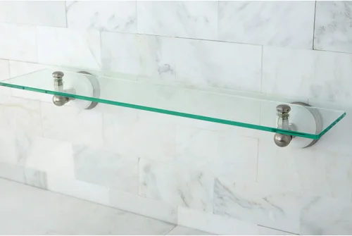 Vista 2 de Kingston BA1119SN - Estantería de cristal para cosméticos victorianos, níquel cepillado