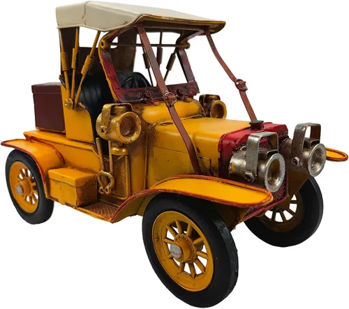 Vista 8 de Modelo clásico de hierro para camioneta roja para decoración de B