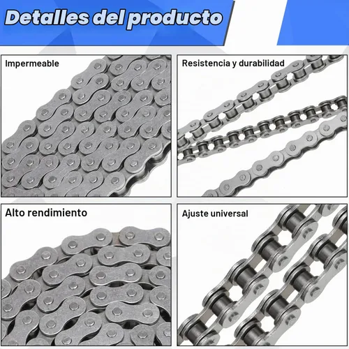 Vista 6 de YOXUFA Cadena 415H 110L eslabones con tensor de cadena motorizado para bicicleta motorizada de 2 tiempos 100cc 80cc 49cc 66cc Zeda BT80 YD100 motor