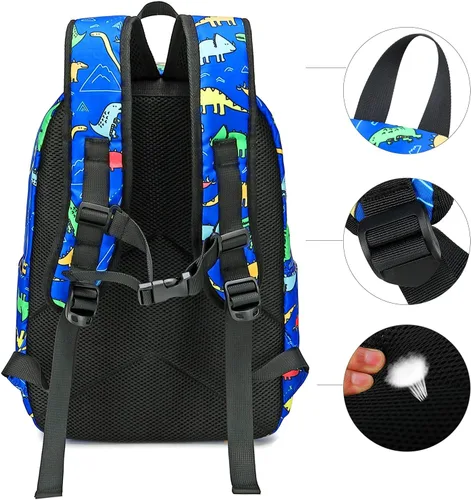 Vista 3 de CAMTOP - Conjunto de mochila y lonchera con estampados divertidos para niños de preescolar y primaria 6155