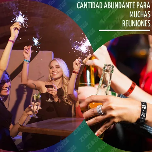 Vista 4 de Teling 1200 pulseras de papel con más de 21 unidades, eventos impermeables Multi