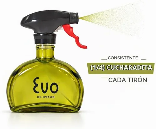 Vista 4 de Evo botella pulverizadora de aceite, sin aerosol, para aceites de oliva de cocina Verde