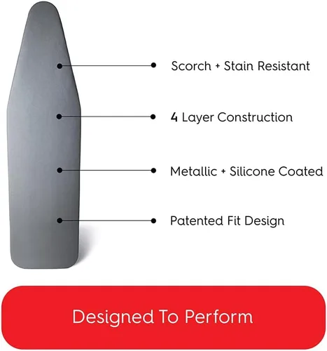 Vista 3 de TIVIT Funda para tabla de planchar: compatible con Amazon Basics Tabla de planchar de tamaño completo, revestimiento Alumitek, resistente a