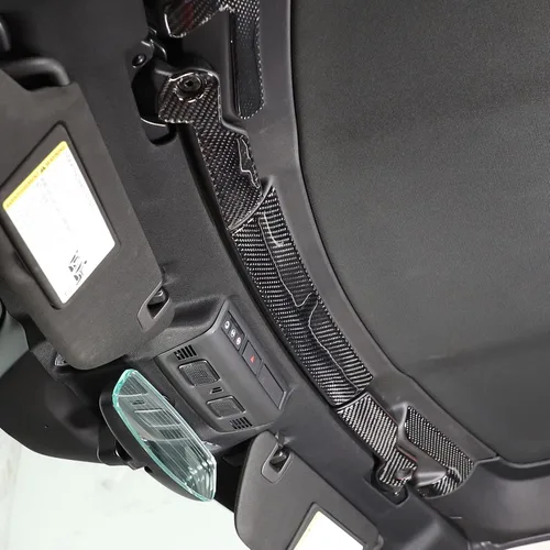 Vista 6 de CHEAYAR Kit de decoración de panel de interruptor convertible de fibra de carbono 3D suave 3D compatible con Corvette C8 Stingray Z06 Z51 2020 2021