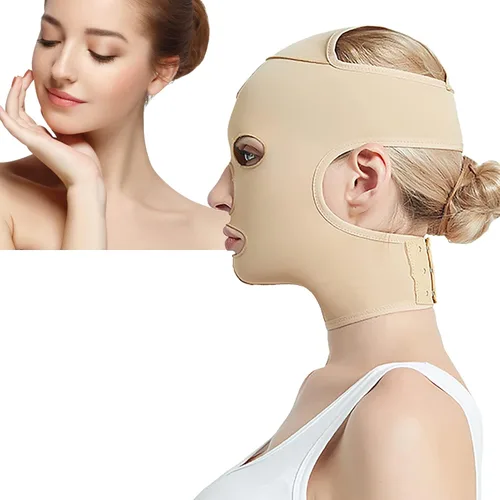 Vista 2 de Cinturón de dormir de cara completa, reutilizable, en forma de V, para adelgazar, correa para mascarilla, moldeador de masaje fino, cinturón facial