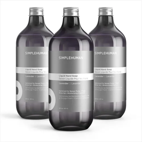 Vista 16 de simplehuman Botella de repuesto de jabón líquido de manos de pepino, 30 onzas líquidas, suave y refrescante aroma de pepino crujiente, vitamina E