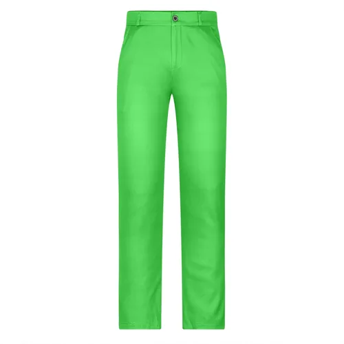 Vista 4 de Muscularfit Pantalones de vestir con cremallera y hebilla suelta casual para hombre, pantalones de vestir ajustados y sólidos, ropa de moda