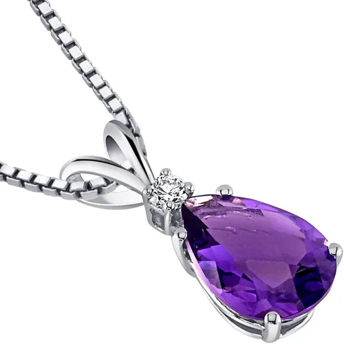 Vista 3 de Peora Dije de oro de 14 quilates para mujer con diamante, elegante diamante solitario en forma de lágrima de 10x7mm 0.394 x 0.276 pulgadas, piedras