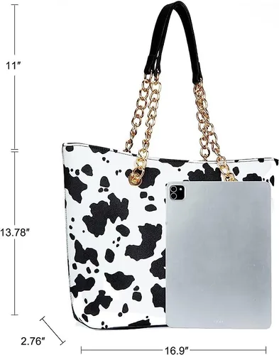 Vista 5 de Montana West Bolso de mano para mujer con asa superior con cadena