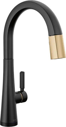 Vista 13 de Grifo Delta Faucet Monrovia de Níquel Cepillado para Cocina, Grifos de Cocina con Rociador Desplegable, Grifo de Fregadero de Cocina con Lumicoat