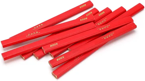 Vista 6 de Fafeicy Lápices de carpintero, 10 lápices de carpintero, lápices de carpintero, lápices octogonales de madera plana de 6.693 in, lápices