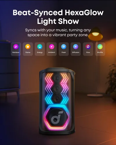 Vista 5 de Soundcore Rave 3S AI Party Speaker de Anker, eliminación vocal AI