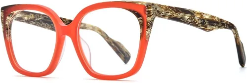 Vista 15 de HEPIDEM Gafas de acetato multicolor degradadas con marco para mujer, gafas grandes grandes 2023