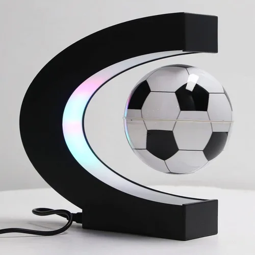 Vista 5 de Base suspendida en forma de C, bola de fútbol flotante magnética magnética, fútbol flotante de levitación de fútbol con base en forma de C