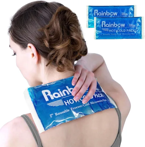 Vista 9 de Paquetes de hielo de gel para lesiones reutilizables - Compresa fría de gel para hombro, rodilla, espalda y cuello - Paquetes calientes y fríos