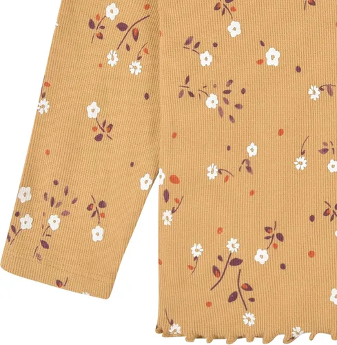 Vista 6 de Gerber Paquete de 2 camisetas de manga larga con volantes dobles para bebés y niñas