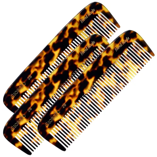 Vista 11 de Giorgio G29 - Peine de bolsillo de dientes finos Grahpite negro para hombres, peine alisador para el cuidado diario del cabello, bigote y barba