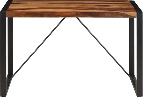 Vista 4 de BaraSh Mesa de comedor Mesa de comedor de madera Redonda Mesa de comedor de madera para Comedor 47.2"x23.6"x29.9" Madera maciza de Sheesham