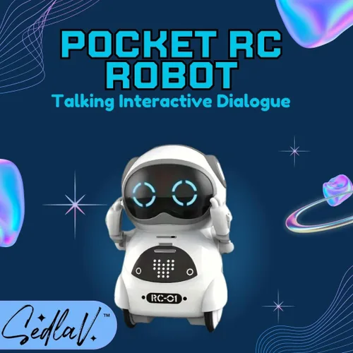 Vista 4 de SEDLAV Pocket RC Robot Talking Diálogo interactivo - Reconocimiento de voz, grabación, canta y danza - Robot emo para diversión, aprendizaje