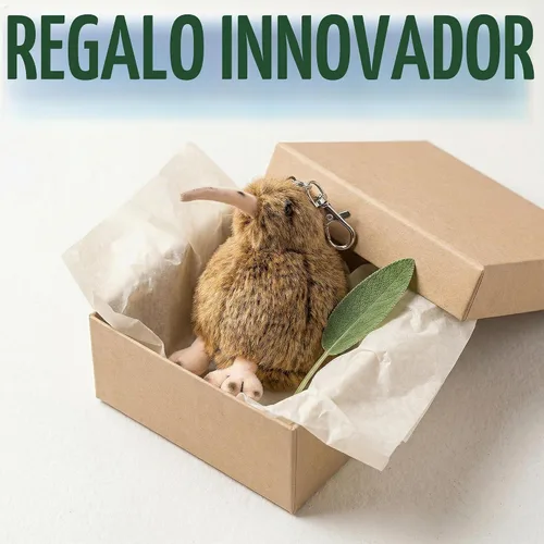 Vista 6 de Peluche de pájaro pequeño kiwi, animal de peluche realista de pájaro kiwi marrón de 5 pulgadas, lindo pájaro kiwi llavero de peluche como regalo
